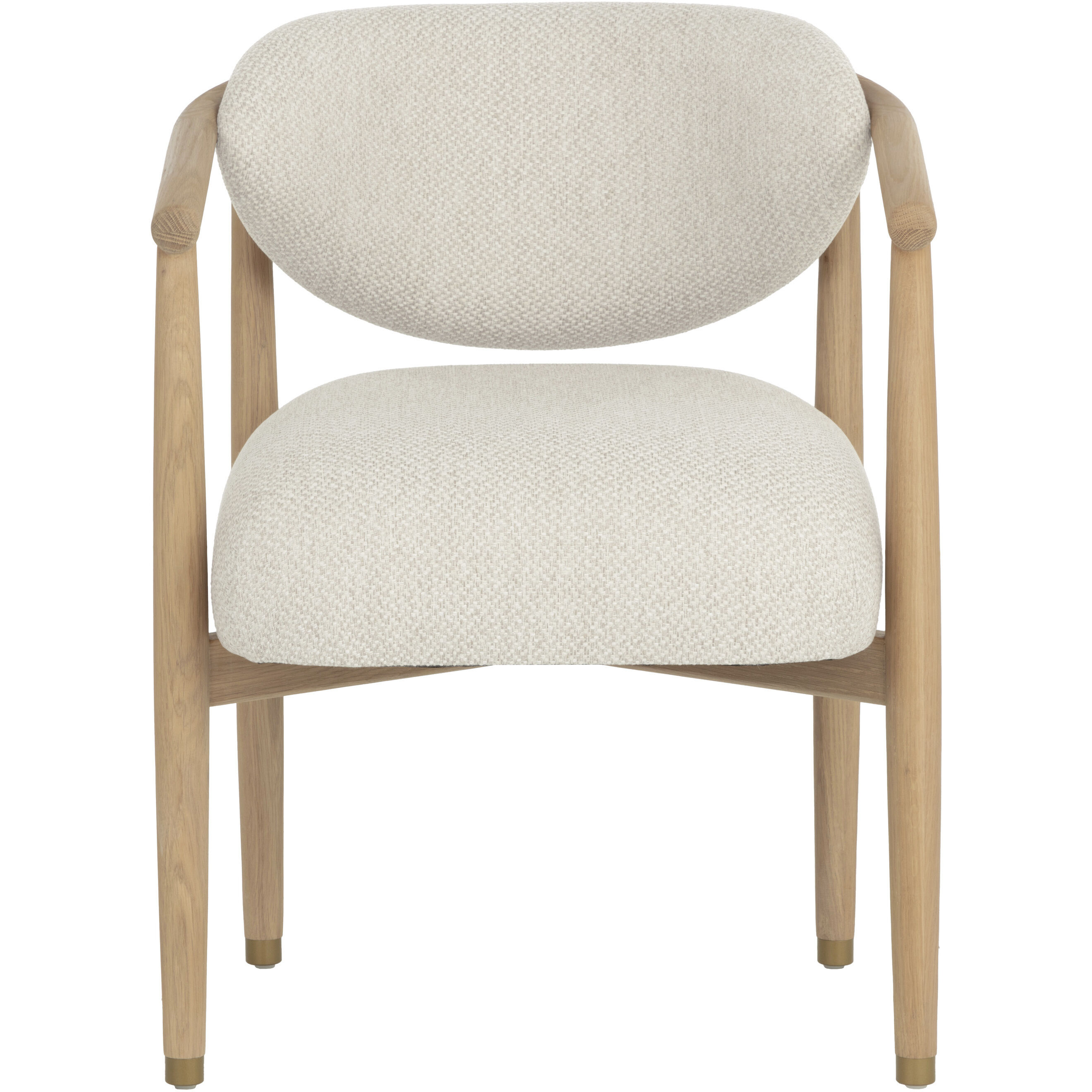Sigrid Light Oak / Monument Oatmeal Dining Armchair